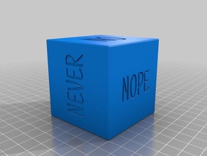 no dice customized 3d print model - Mito3D