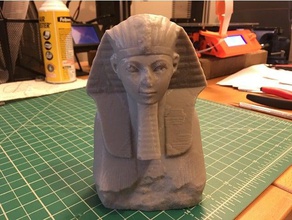 board-mountable hatshepsut sphinx model scans & replicas egypt 3d print model - Mito3D