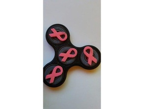 el cáncer de mama tapa del cojinete los gadgets fidget spinner juguete rodamiento 3d print model - Mito3D