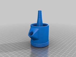 aspirapolvere filtro ad acqua biologia imbuto openscad parametrico 3d print model - Mito3D