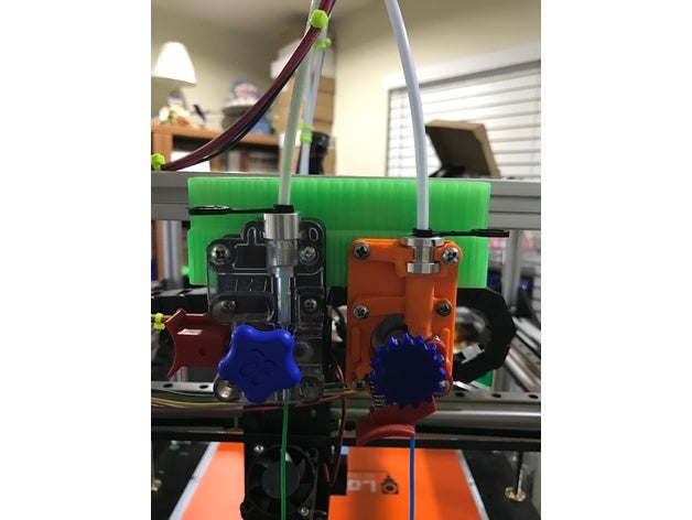 2020 extruder duel mount v10 3d printer parts dual 3D print model - Mito3D