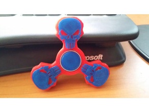 3 skull head spinner toys & games 3d print model - Mito3D