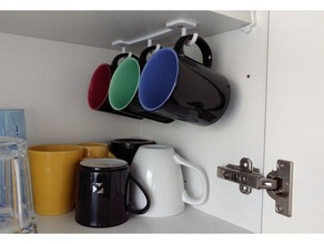cup-hooks 3d printing cup holder tasse tassenhaken 3d print model - Mito3D