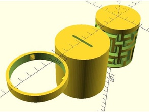 Zylinder Labyrinth sichtbar versteckte optionale bank stls Rätsel Geschenk labyrinth remix 3d print model - Mito3D