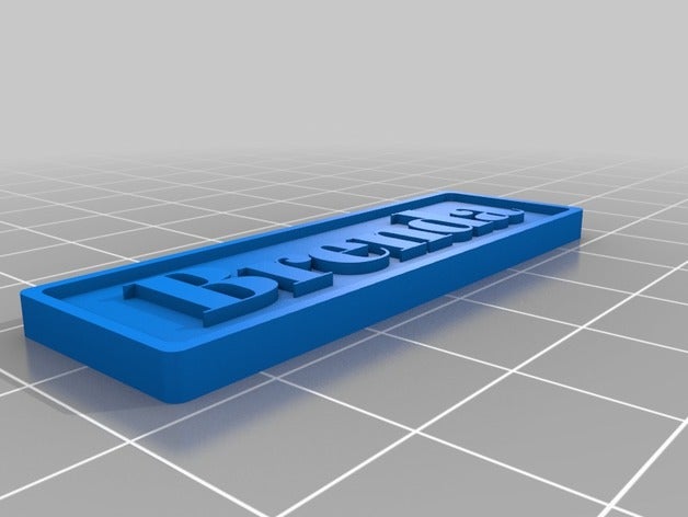 brenda les signes et logos personnalisé 3D print model - Mito3D