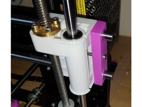 anet x-axis belt tensioner protruding x axis rods 3d printer parts a8 mods upgrade 3d print model - Mito3D