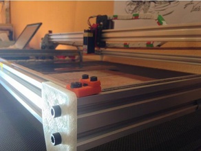 eleksmaker cnc laser belt tensor parts tensioner elekslaser frame lasercut tslot vslot 3d print model - Mito3D