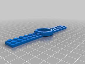 lego-like fidget spinner & hex nut brick 2 rays 2x6 bricks toys games customized 3d print model - Mito3D