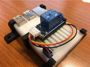 relay housing raspberry pi electronics case board mount 3d print model - Mito3D