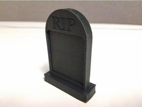 blank rip tombstone model furniture death holloween miniature pla prop tomb 3d print model - Mito3D