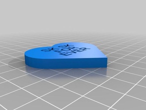 özel mesaj kalbim işaretler ve logolar özelleştirilmiş 3d print model - Mito3D