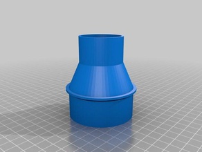 my customized vacuum hose adapter 58mm inner 36mm parts 3d print model - Mito3D