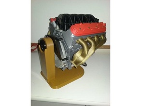 Stampato in 3d rotante motore ls3 display stand giocattoli meccanici 3d print model - Mito3D