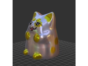 boop gato esculturas cat bonito figurine metalico por que não imprimir um 3d print model - Mito3D