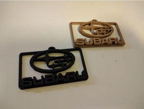 subaru logo accessories car genius keychain 3d print model - Mito3D