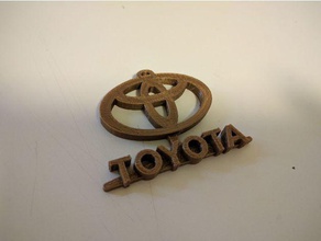 toyota logo accessori auto genio keychain 3d print model - Mito3D