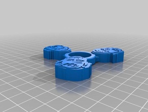 joker fidget spinner - wingnut2k Spielzeug & Spiele hand zappeln 3d print model - Mito3D