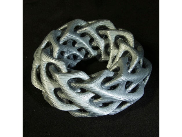 braided torus math art band bend holes lattice ring topology 3D print model - Mito3D