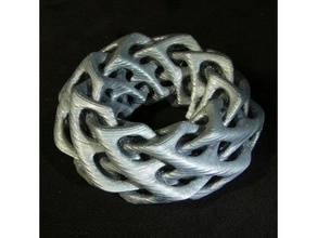 örgülü torus matematik sanatı grup bend delikleri kafes yüzük topoloji 3d print model - Mito3D