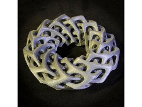 braided torus twist math art 3d print model - Mito3D