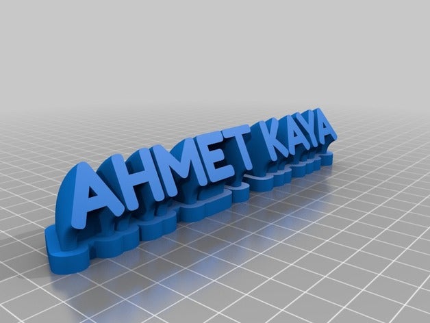 ahmet kaya isimlik ofis özelleştirilmiş 3D print model - Mito3D