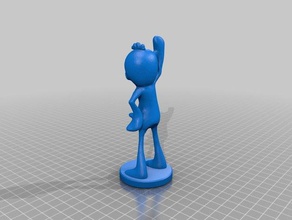 mr meeseeks waving w updated base toys & games 3d print model - Mito3D