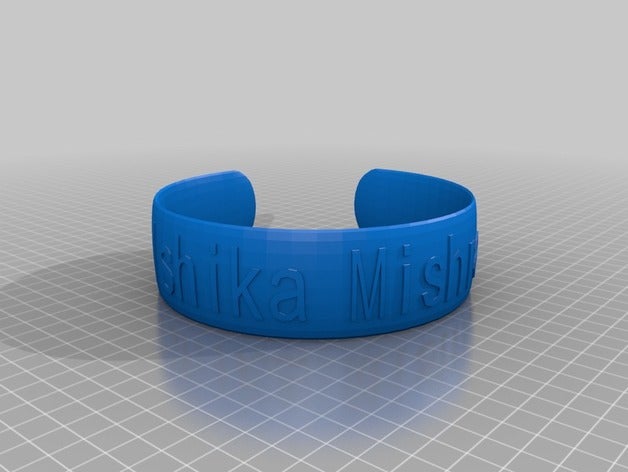 meine angepassten text ring Armband Krone Sache Mode kundengebundene 3D print model - Mito3D