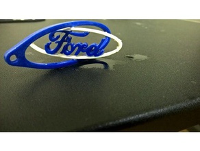 ford spinning keyring accessories keychain 3d print model - Mito3D