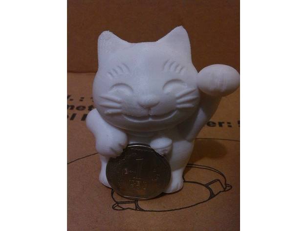 maneki-neko şanslı kedi kalem takı kawaii maneki manekineko neko peru Peru 3D print model - Mito3D