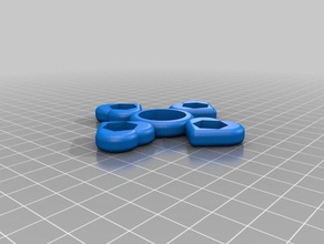 meu personalizados rodado coração escolher-um-peso fidget giratório mecânico de brinquedos personalizado 3d print model - Mito3D