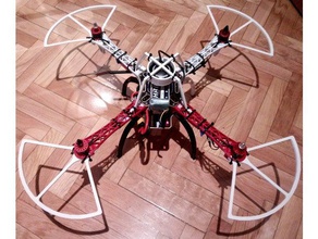 gps caso f450 drone chasis r c vehículos monte protección superior 3d print model - Mito3D