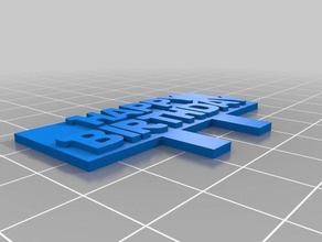 jedi regular font happy birthday cupcake topper star wars 3d print model - Mito3D