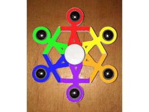 stickman fidget giratório brinquedos & games consciencialização do autismo fidget-brinquedo mão spinners brinquedo sherrif emblema floco de neve spinner 3d print model - Mito3D