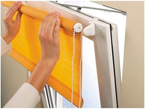 mount roman blinds plastic windows household europian window blind 3d print model - Mito3D