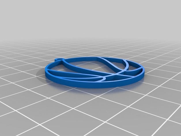 basket 40x40x2mm ciondolo collane La stampa 3d medaglione collana pendantm 3D print model - Mito3D