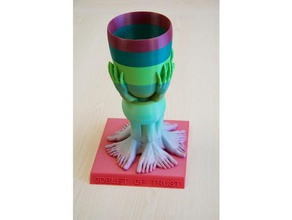 calice di fiducia arredamento contenitore tazza la scultura sculture 3d print model - Mito3D