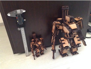 lasercut bastione 6mm modello di robot overwatch 3d print model - Mito3D