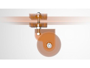 swivel castor wheels 608 skateboard bearings diy 3d print model - Mito3D