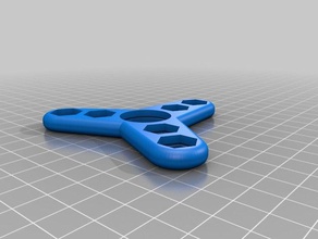 3-wing 5 16 tuerca fidget spinner juguetes mecánicos personalizado 3d print model - Mito3D