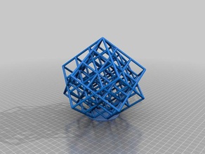 meu personalizados lattice cubo tortura teste arte da matemática personalizado 3d print model - Mito3D