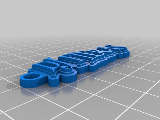 dj fieras de porte-clés personnalisé 3D print model - Mito3D