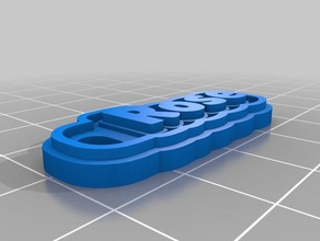 rose Schlüsselanhänger kundengebundene 3d print model - Mito3D