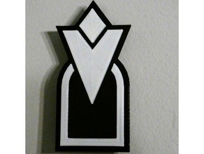 skyrim-style door quest plaque manual 2-color version signs & logos openscad scad skyrim 3d print model - Mito3D