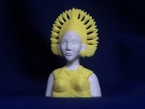 jean gordon sculture donna indiana di due tre versione a colori scansioni & repliche einscan-s meshmixer robox scanmanster plus 3d print model - Mito3D