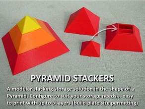 pyramid stacker household birthday bolts box boxes cable christmas container designer different display electronic fun geometric geometry gift gifts holder holders jar jewellery novel novelty nuts organisation organization parts present presents rings screws stcking storage valentine valentines day 3d print model - Mito3D