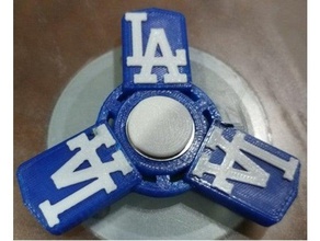 dodgers fidget spinner 1 - wingnut2k jouets & jeux main jouet 3d print model - Mito3D