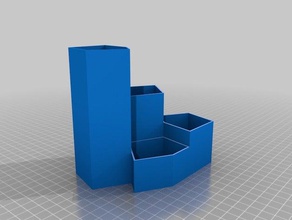 pentomizer desk organizer - konveks pentagon matematik özelleştirilmiş 3d print model - Mito3D