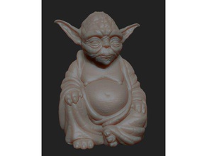 more accurate yoda buddha sculptures starwars star wars 3d print model - Mito3D