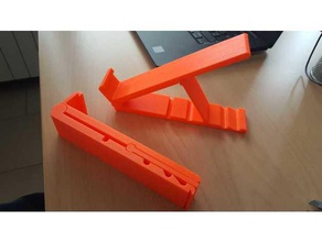 foldable notebook stand one piece print v20 computer adjustable laptop printed 3d print model - Mito3D