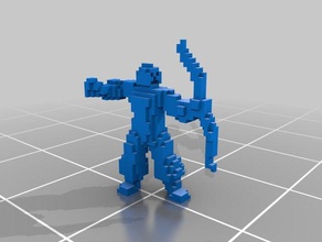 umana arciere scavenger s wargame giocattolo & accessori di gioco in miniatura miniature rpg da tavolo voxel wargames-giochi guerra 3d print model - Mito3D